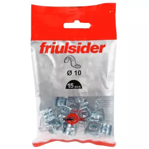 Ledningshållare 10Mm 15St 1 Monteringshål Förzinkt