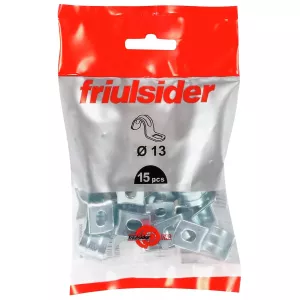 Ledningshållare 13Mm 15St 1 Monteringshål Förzinkt