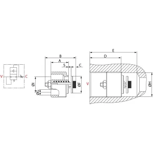 Ventilpatron Slangbrottsventil 1/2"
