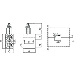 Tryckbegränsningsventil 3/8"40L