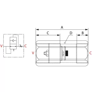 Ventilhus Slangbrottsventil 3/8"