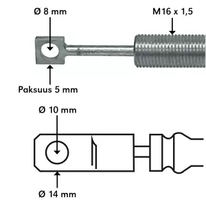 Styrkabel Trima 2400Mm