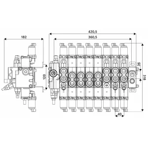 Bc60/8 Elektriska Styrventil Till Skogskran
