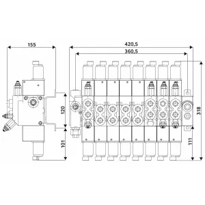 Bc60/8 Ls Elektriska Styrventil Till Skogskran