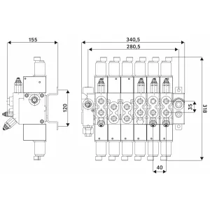Bc60/6 Elektriska Styrventil Till Skogskran