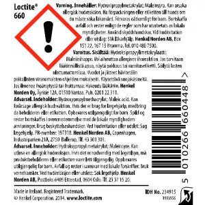 Cylindrisk Fastsättning 660 Quick Metal 50Ml