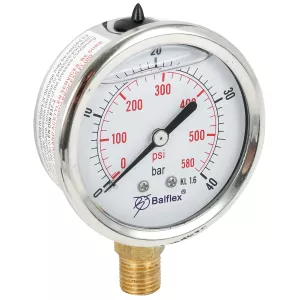 Manometer 40Bar 63Mm 1/4 Bsp Botten Fäste