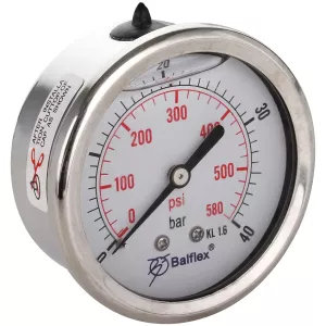 Manometer 40Bar 63Mm 1/4 Bsp Bakre Fäste