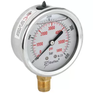 Manometer 400Bar 63Mm 1/4 Bsp Botten Fäste