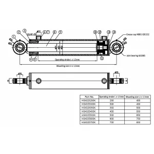 Hydraulcylinder 40X25X250