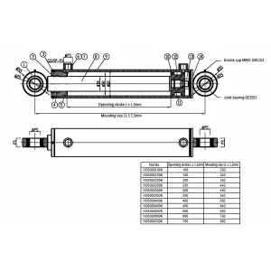 Hydraulcylinder 50X30X700