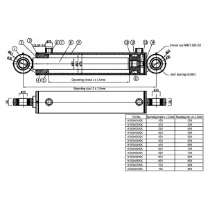 Hydraulcylinder 63X40X550
