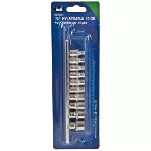 Hylssats 1/4" 10-Delar 5/32-1/2" Multi