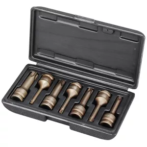 Krafthylssats Torx 1/2" T35-T70 7-Delar