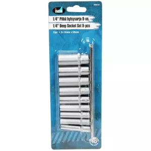 Hylssats 1/4" 6-14Mm 9St 12-Kant Lång