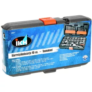 Gängverktygssats 40 Delar Tumstorlekar Hss