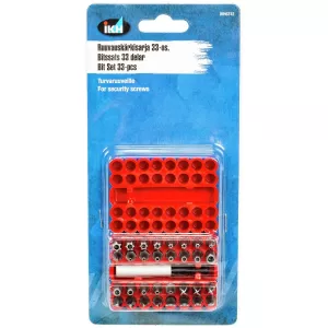 Bitssats 1/4" 33St För Säkerhetsskruv