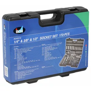 Hylsnyckelsats 1/4", 3/8" Och 1/2" 172 Delar