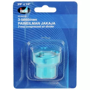 Tryckluftskoppling 3-Väg 3/8"X1/4" Alum.