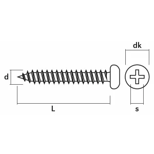 Skruv 4,5X50 Helgänga A2 8St