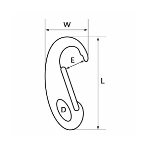 Karbinhake 70Mm A4 1Kpl