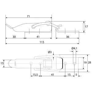 Excenterlås 115Mm A2 1St