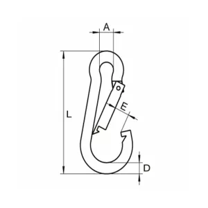 Karbinhake 80Mm A4 1St