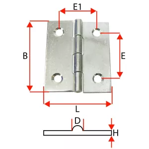 Gångjärn 35X40X0,8 A2 1St