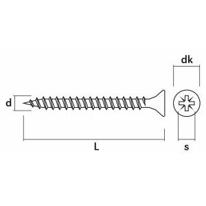 Skivskruv 3X16 A2 25St Försänkt