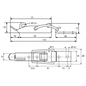 Excenterlås 115Mm A2 1St