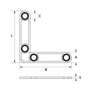 Vinkelbeslag 50X50Mm A2 2St