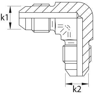Vinkelskarvkoppling Jic 1/2 90 Utv