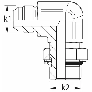 Ställbar Vinkelkoppling Jic 1.5/16-M33X2 90 Utv