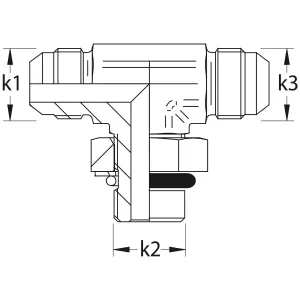 Ställbar T-Koppling Jic 1.5/16-1.5/16 Unf