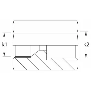 Manometeranslutning Jic-Bsp 3/4-1/4 Inv