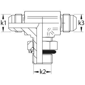Ställbar T-Koppling Jic 1.1/16-1/2 Bsp
