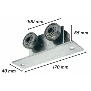 Skjutdörrsrulle Till 60X68Mm Skena