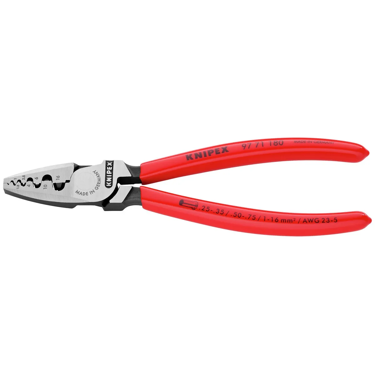 Crimptång För Ändhylsor 180Mm 97 71 180