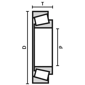 Koniska Rullager 25X52X19,25