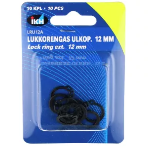 Låsring Utvändig 12Mm 10St Din471