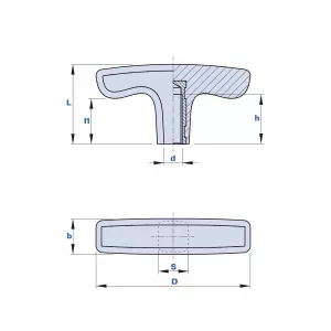 T-Handtag M12 D=81Mm