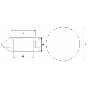 Gummigenomföring 14Mm A=6 B=1 C=10 E=6 10St