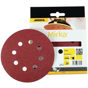 Sliprondell 125Mm 8H P100 Röd 5St