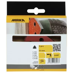 Slippapper Trekant 93Mm 6H Sort. 5St