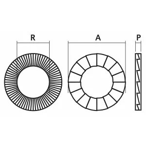 Nord-Lock Bricka M10 Bred 10Pr Delta