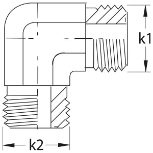 Orfs Adapter 11/16 90 Utv.Gänga