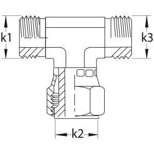 T-Koppling Orfs 13/16 Utv-Inv-Utv