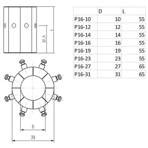 Pressbackar P16 27-31Mm