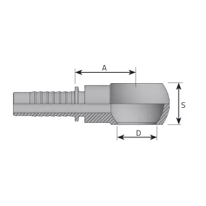 Banjonippel 10Mm-1/4