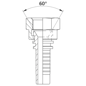 Presskoppling Jis M18X1.5-3/8 Rak Inv Komatsu